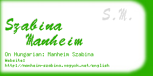 szabina manheim business card